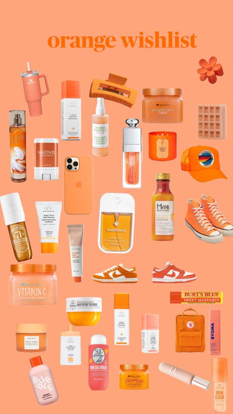 Skincare Pictures, Preppy Wishlist, Orange Stuff, Orange Preppy, Orange Season, Hair Repair Treatments, 2024 Christmas, Mario Badescu, Burts Bees