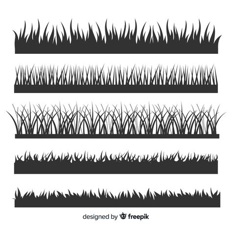 Grass Stencil, Grass Border, Grass Silhouette, Grass Drawing, Funny Illusions, Grass Vector, Grass Design, Black Grass, Grass Painting