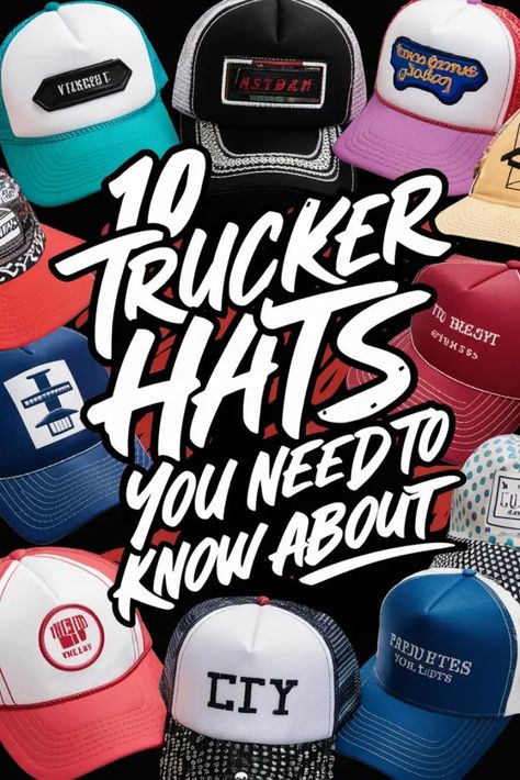 Trucker hats are back in style! Not just for truck drivers anymore, these hats have become a fashion statement, adding personality and flair to any outfit. . 1. Classic Mesh Trucker Hats: The OG Cool The original trucker hat! These hats are made with a foam front and mesh back… Trendy Trucker Hats, Trucker Hat Outfit, Funny Trucker Hat, Swag Hats, Marine Upholstery, Trucker Humor, Catchy Phrases, Vintage Trucker Hats, Unique Hats