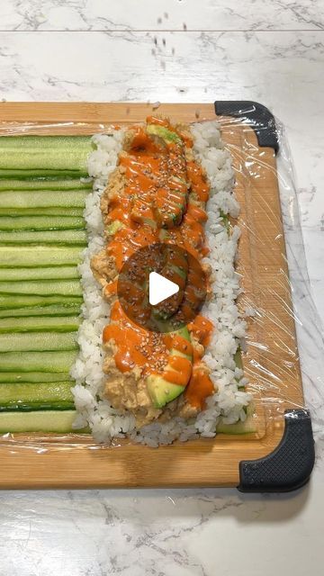 @veganchallenge4u on Instagram: ""GET The Complete Plant Based Cookbook - Over 200+ Delicious Vegan Recipes Including 30-day Meal Plans" =>> LINK IN BIO 🔗 @veganchallenge4u

Cucumber Sushi Rolls ⬇️

🌱 By @Dr.vegan

Ingredients
1-2 long Cucumbers
125 grams Sushi Rice
25 ml Sushi Vinegar
12 grams Sugar
175 ml Water
1 Avocado sliced
1 cup Chickpeas cooked or canned and mashed
2 tbsp Vegan Mayo
1 tsp Rice Vinegar
1 tsp Soy Sauce
Sriracha Mayo to taste
Sesame Seeds for garnish

Instructions
Preparation:
Wash and peel cucumbers. Slice them into long, thin strips using a vegetable peeler.
Prepare the sushi rice by mixing it with sushi vinegar, sugar, and water. Cook as instructed, then let it cool.
Combine the mashed chickpeas with vegan mayo, rice vinegar, and soy sauce until smooth.
Assembly: Veg Sushi Recipes, Veg Sushi, Mashed Chickpeas, Vegetarian Sushi Rolls, Dr Vegan, Cucumber Sushi Rolls, Cucumber Sushi, Sushi Vinegar, Veggie Sushi