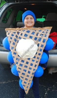 Homemade Blueberry Pie A La Mode Halloween Costume Idea: My son had a Homemade Blueberry Pie A La Mode Halloween Costume Idea this year for Halloween.  I made it using the felt on a roll, polyfil, a glue gun, Blueberry Costume, Pie Costume, Homemade Blueberry Pie, Pie A La Mode, Healthy Halloween Snacks, Six Sisters Stuff, Homemade Costume, Turkey Trot, Halloween Things