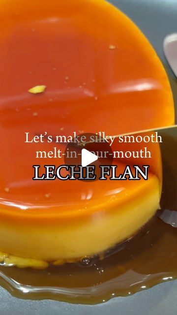 Marjorie Dominguez on Instagram: "Let’s make silky smooth sexy Leche flan that melts in your mouth 🥰 * Actually this is my sister Kaye’s recipe which  we had fun cooking during their vacay here in the Philippines.I have my own default recipe handed down from my late beloved MIL but would like to share hers because the mouth feel was really outstanding * I think the trick is in the straining of the egg yolk mixture plus the water bath. Recipe is in the video. * Btw temp should be 355F only not 400F for 55 minutes or until flan is set 😀 * Try it and lmk how it turns out for you🤩 * #piggingoutonsundays #pigoutmanila #lecheflan #pinoy #filipinofoodmovement #welovetoeatph" Leche Flan Recipe Philippines, Filipino Leche Flan, Leche Flan Recipe, How To Make Flan, Philippine Cuisine, Filipino Dessert, Flan Recipe, Filipino Desserts, Filipino Food