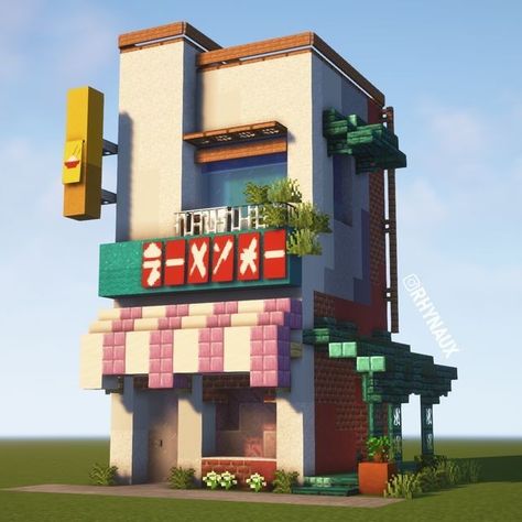 Minecraft Convenience Store, Minecraft Alleyway, Minecraft City Street, Minecraft City Ideas, Interior Minecraft, Minecraft Shops, Minecraft Steampunk, Minecraft City Buildings, Minecraft Structures