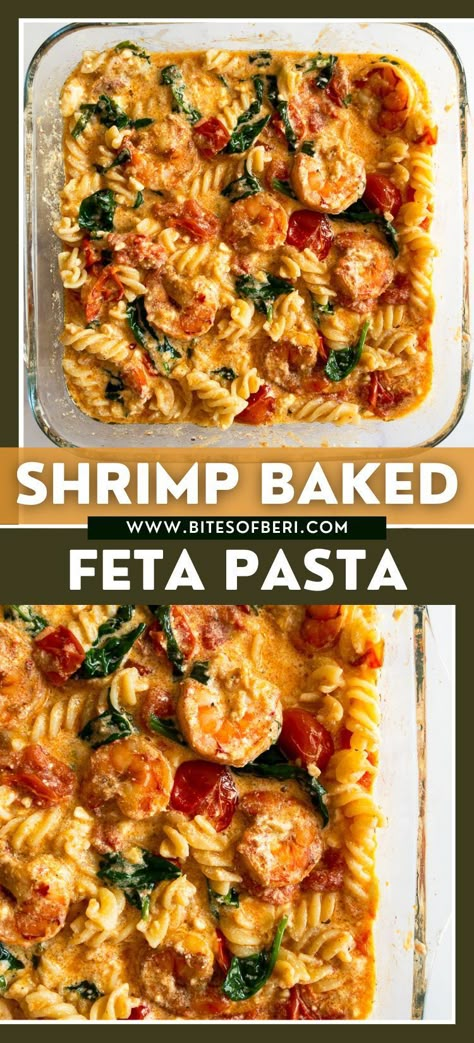 Shrimp With Feta Cheese, Greek Shrimp Pasta With Feta, Feta Tomato Pasta With Shrimp, Shrimp And Feta Pasta, Recipes With Feta Cheese Main Dishes, Baked Feta Pasta With Shrimp, Viral Tomato Feta Pasta, Shrimp And Feta Recipes, Baked Berry Feta