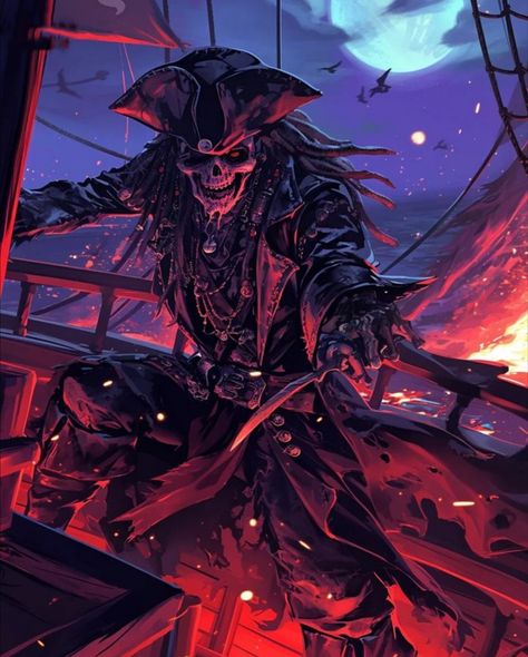 Pirate Dnd Art, Dark Pirate, Pirate Oc, Pirate Vibes, Scary Ocean, Pirate Crew, Dark Fantasy Artwork, Old Sailing Ships, Pirate King