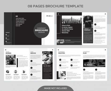 Black and white pages booklet template | Premium Psd #Freepik #psd #business #design #template #black Black And White Editorial Design, Black And White Brochure, Black And White Magazine, Instagram Puzzle Feed Template, Catalog Design Layout, Instagram Puzzle Feed, White Template, Puzzle Feed, Black And White Books