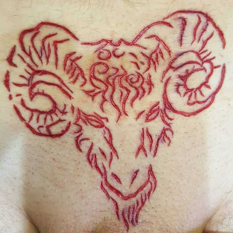 Body Modifications Scarification, Scarification Tattoo Healed, Scarification Tattoo Ideas, Scarification Tattoos, Smol Tattoos, Healing Tattoo, Red Tattoos, Boy Tattoos, Abstract Tattoo