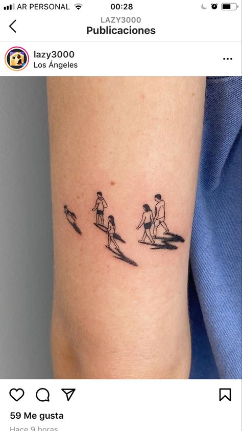 People Walking Tattoo, Tiny People Tattoo, Tattoos Of People, Little People Tattoo, Aesthetic Tattoo Ideas, Unique Tattoo Ideas, Abstract Tattoo Designs, Food Tattoos, 20 Aesthetic