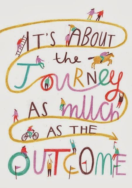 It's about the journey as much as the outcome - enjoy both. #Inspiration #2014 #Journey #LivingTheBabiatorsLife The Words, The Journey