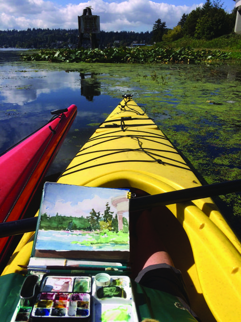 Watercolor Plein Air Setup, Plein Air Setup, Plein Air Watercolor Set Up, Plein Air Watercolor Painting, Small Setup, Land Sea And Sky, Tips For Painting, Plein Air Watercolor, Sky And Sea