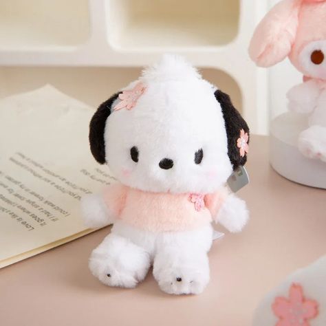 Sanrio Sakura Pochacco Plush Toy (10cm, 30cm) https://kyoota.com/products/sanrio-sakura-pochacco-plush-toy-10cm-30cm Kyoota #Hot Pochacco Plush, Hello Kitty Vans, Hello Kitty Keychain, Hello Kitty Toys, Stuffed Dolls, Kuromi Cinnamoroll, Dog Keychain, Cute Bedroom Decor, Little Twin Stars