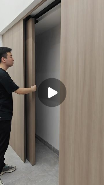 Flush Sliding Door System, Sliding Hidden Door, Hidden Sliding Doors In Wall, Inside Doors Ideas Interiors, Slide Doors Ideas, Invisible Doors Ideas, Sliding Door Entrance, Inside Doors Ideas, Interior Office Doors