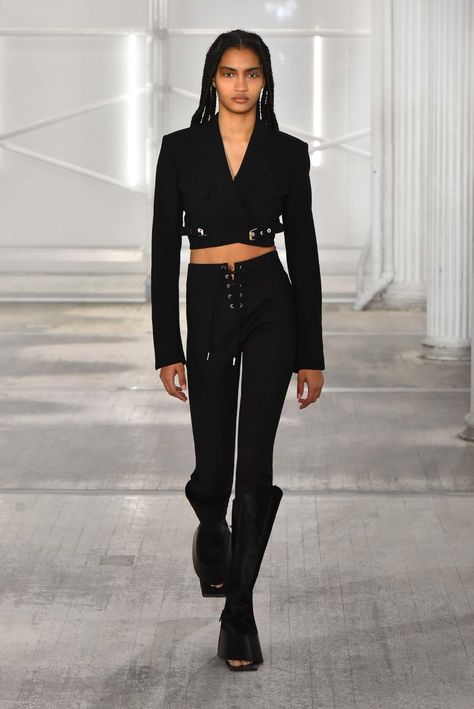 Lace Up Trousers, A Game Of Clothes, Game Of Clothes, Slinky Dress, Dion Lee, Black Clothing, Crop Top Outfits, Couture Runway, Giambattista Valli