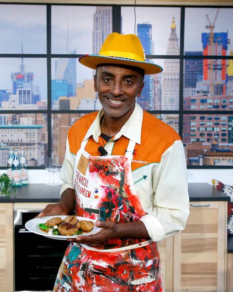 Marcus Samuelsson onstage during the Grand Tasting presented by ShopRite featuring Culinary Demonstrations at The IKEA Kitchen presented by Capital One at Pier 94 on October 13, 2019 in New York City. Turkey Ramen, Waffle Iron Hash Browns, Joanna Gaines Chocolate Chip Cookies, Homemade Hashbrowns, Marcus Samuelsson, Ramen Dishes, Leftover Thanksgiving, How To Make Ramen, Thanksgiving Turkey Leftovers