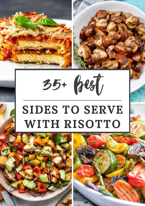 What to Serve With Risotto: 35+ Best Side Dishes Risotto Menu Ideas, Sides For Risotto, Risotto Side Dish Recipes, What To Serve With Risotto, Risotto Side Dish, White Asparagus Recipes, Risotto Dinner, Mushroom Side Dishes, Broccoli Side Dish