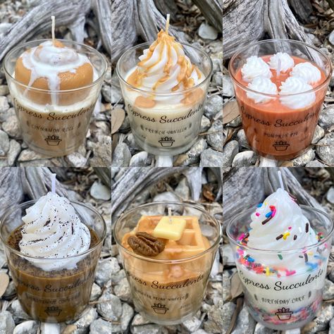 Food Candle Set Soy Wax Candles Dessert Candle Pumpkin Pie Waffle Cinnamon Roll Food Candles Food Shaped Candle Strong Fragrance - Etsy Greece Cool Homemade Candles, Food Shaped Candles, Candle Food Ideas, Candles Dessert, Cinnamon Roll Candle, Candles Food, Diy Food Candles, Homemade Candle Recipes, Candle Decorating