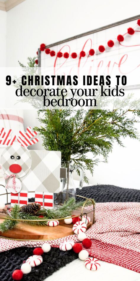 Transform your little one's bedroom into a winter wonderland this holiday season! We've hand-picked the cutest and most magical Christmas decor for boys and girls. Get inspired to create a festive haven that's both charming and simple to set up. Don't forget to see the blog for more festive inspiration! Kids Room Christmas Decor Ideas, Kids Bedroom Christmas Decor Ideas, Holiday Bedroom Decorating Ideas, Low Key Christmas Decorations, Kids Christmas Bedroom Ideas, Kids Room Christmas Decorations, Boys Room Christmas Decor, Decorating Kids Room For Christmas, Toddler Room Christmas Decor