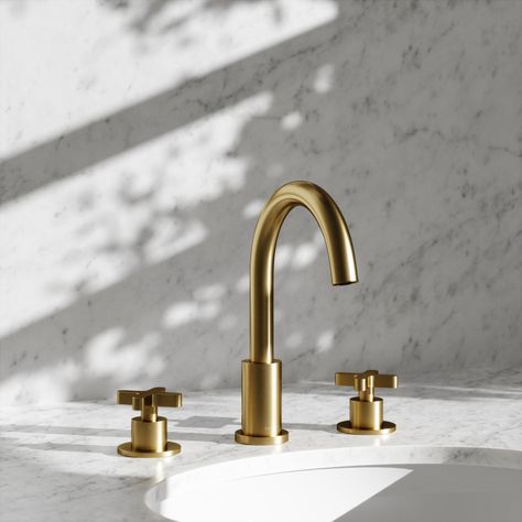 Gold Bathroom Tapware, Brushed Gold Bathroom Fixtures, Brushed Brass Bathroom Fixtures, Gold Bathroom Fixtures, Brass Bathroom Fixtures, Brushed Brass Bathroom, Kitchen Radiator, Concrete Bath, Gold Taps