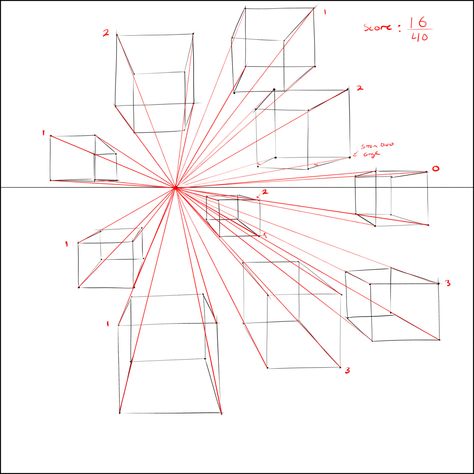 ArtStation - Rough Perspective Boxes, CrashHermit One Point Perspective Boxes, Perspective Box Drawing, Boxes Perspective, Boxes In Perspective, Perspective Boxes, Box Perspective, Linear Perspective Drawing, Anime Anatomy, Megan Thomas