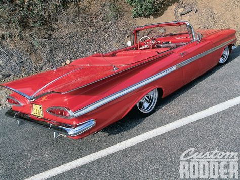 59 Chevy Impala, 1959 Chevy Impala, Impala Convertible, Car Chevrolet, Lowrider Cars, Chevrolet Bel Air, Chevy Impala, Rat Rods, Us Cars