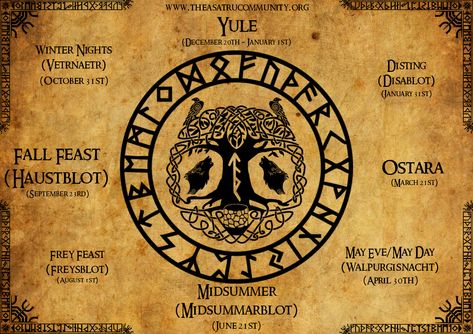 favd_theasatrucommunity-October 22 2017 at 06:00PM Viking Religion, Odin Norse Mythology, Pagan Calendar, Viking Quotes, Pagan Gods, Norse Myth, Viking Life, Norse Symbols, Norse Tattoo