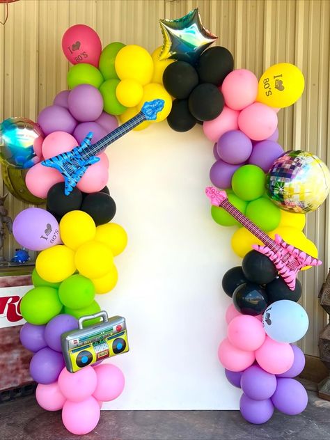 80s Balloon Garland, 80s Balloons, 80s 90s Theme Party, Nostalgia Party, 80s Birthday Party, 90s Theme Party Decorations, 80s Birthday, 80s Birthday Parties, 30th Birthday Themes