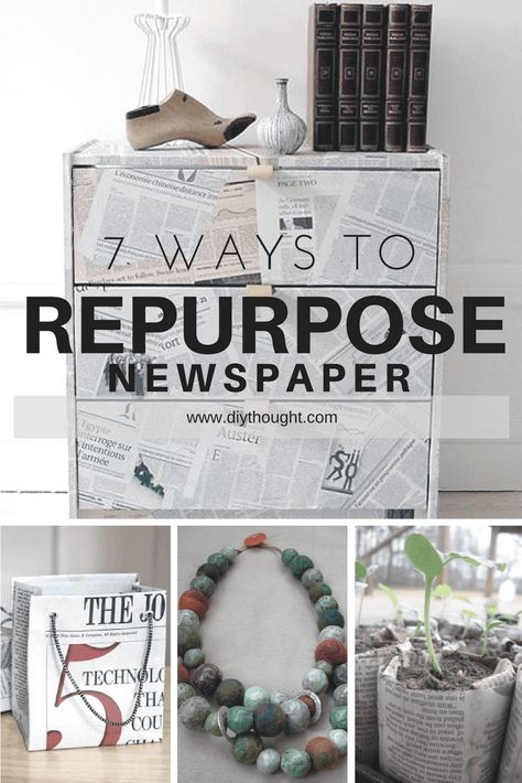 Recycling newspaper is great but why not use all of those newspapers to make something you need! You are sure to find something to make in this list of 7 useful ways to repurpose newspaper. 7 Useful Ways To Repurpose Newspaper 1. Newspaper Basket One can never have too many baskets! Easy to make big or … Things To Do With Newspaper, Newspaper Upcycle, Repurpose Newspaper, Newspaper Decoupage, Newspaper Diy, Recycling Art, Newspaper Crafts Diy, Recycled Paper Crafts, Diy Newspaper