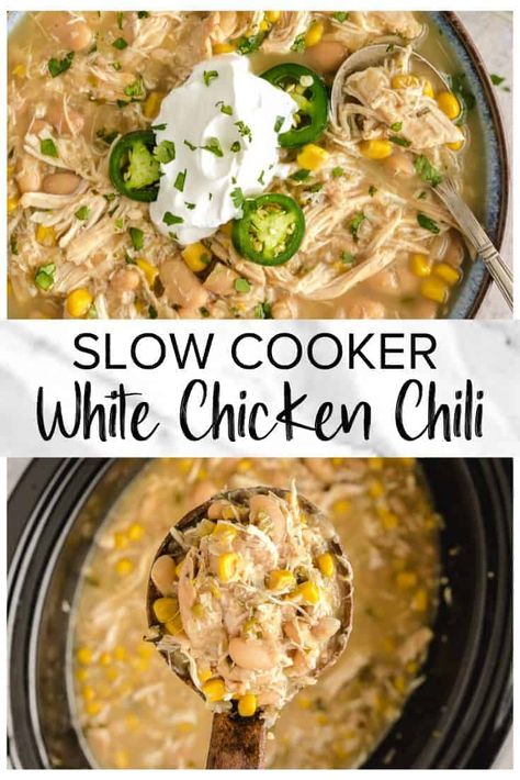 Slow Cooker White Chicken Chili, White Chicken Chili Slow Cooker, White Chicken Chili Recipe, Chicken Chili Crockpot, Slow Cooker Chicken Chili, Crockpot White Chicken Chili, Delicious Chicken Breast Recipes, White Chili Chicken Recipe, Chili Ingredients