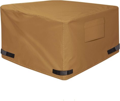 Amazon.com : NEXCOVER Square Fire Pit Cover - Waterproof 600D Heavy Duty Fabric with PVC Coating, Fits Square Outdoor Fire Pit or Table 52"Lx 52"Wx 24"H, Premium Patio Outdoor Cover, Brown. : Patio, Lawn & Garden Fire Pit Table Cover, Square Fire Pit Cover, Square Fire Pit, Fire Pit Cover, Patio Outdoor, Grill Cover, Outdoor Cover, Fire Table, Gas Fires