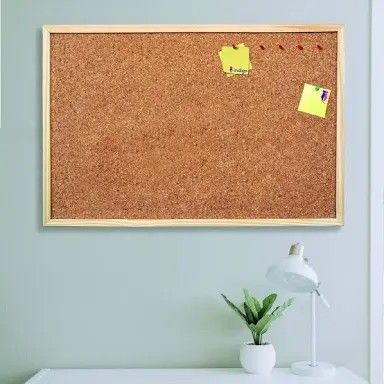 College Office Decor, Types Of Pins, Cork Bulletin Boards, Cork Material, Notice Board, Organization Solutions, Natural Frame, Home School, Cork Board