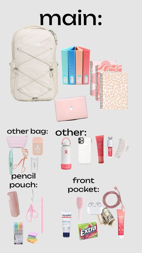 High School Essentials, Middle School Supplies, Middle School Essentials, School Emergency Kit, School Wishlist, School Backpack Essentials, Middle School Survival, Preppy School Supplies, Pretty School Supplies