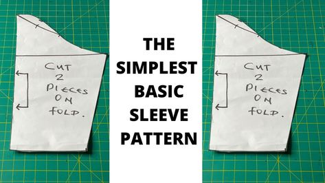 Hello, people! In this tutorial, you will learn how to draft the simplest basic sleeve pattern. This pattern can be modified to create any sleeve design of your choice. This basic sleeve pattern can be used to make a short sleeve, three-quarter sleeve, elbow length sleeve, and long sleeve pattern. Furthermore, this pattern can be drafted directly on your fabric! How To Draft A Basic Sleeve Pattern, How To Draft A Sleeve Pattern, Basic Sleeve Pattern, Sewing Sleeves, Hello People, Long Sleeve Pattern, Sewing Clothes Women, Paper Sleeves, Short Sleeve Pattern