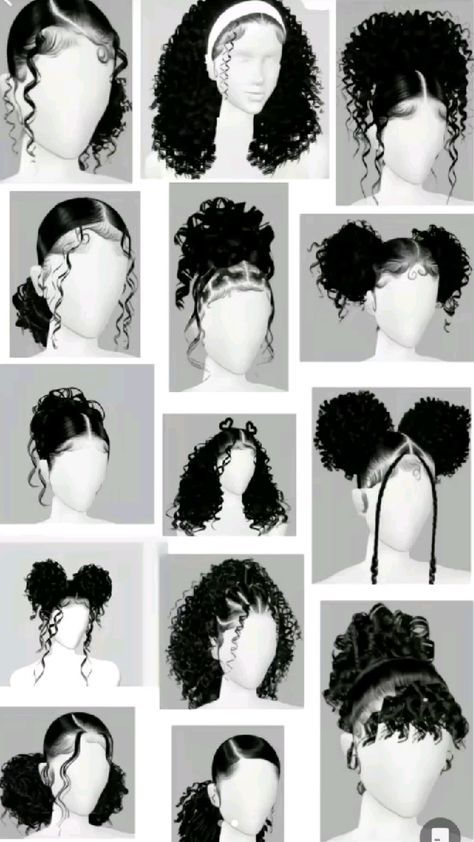 Natural Hoco Hairstyles, Hairstyles With Curled Hair, Office Food, Quick Curly Hairstyles, Curly Hair Style, Parting Hair, Hairstyle Examples, Short Box Braids Hairstyles, Easy Hairstyles For Thick Hair