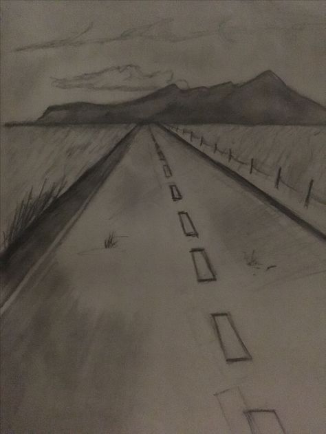 Dirt road. Several years old. Road Drawing Easy, Road Drawing, Desert Road, Monochromatic Art, Pencil Drawings Easy, Lyrics Art, Road Design, Dirt Road, Drawing Easy