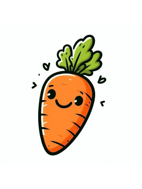 Bring a smile to your face 😊 with these 21 cute & easy carrot drawing ideas. Perfect for artists of all ages, these drawings are guaranteed to add a touch of joy to your day. Cute Face Drawing Easy, Food Pictures Drawing, Carrot Drawing For Kids, Carrot Drawing Simple, Carrot Drawing Easy, Cute Carrot Drawing, Easy Food Drawings, Carrot Doodle, Carrot Picture