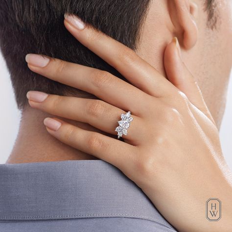 Introducing ‘Something New’ – the Pear-Shaped Cluster #Diamond Ring by #HarryWinston. #BrilliantlyInLove _ Discover details. Cluster Diamond Engagement Ring, Pear Shaped Wedding Rings, Gold Infinity Ring, Cluster Diamond Ring, Citrine Ring Engagement, Unique Diamond Engagement Rings, Diamond Cluster Engagement Ring, Platinum Diamond Engagement Rings, Fine Diamond Jewelry