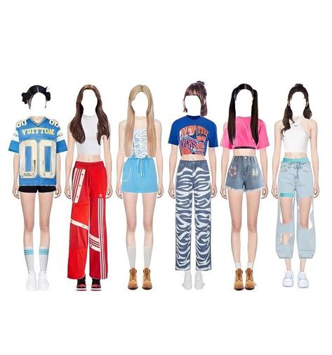 K-pop outifs Girl Group 6 members para sua Dr Gg Outfits, Kpop Clothes, Plant Styling, Kpop Fits, Group Outfits, Kpop Concert Outfit, Pop Outfits, Performance Outfits, Preformance Outfits