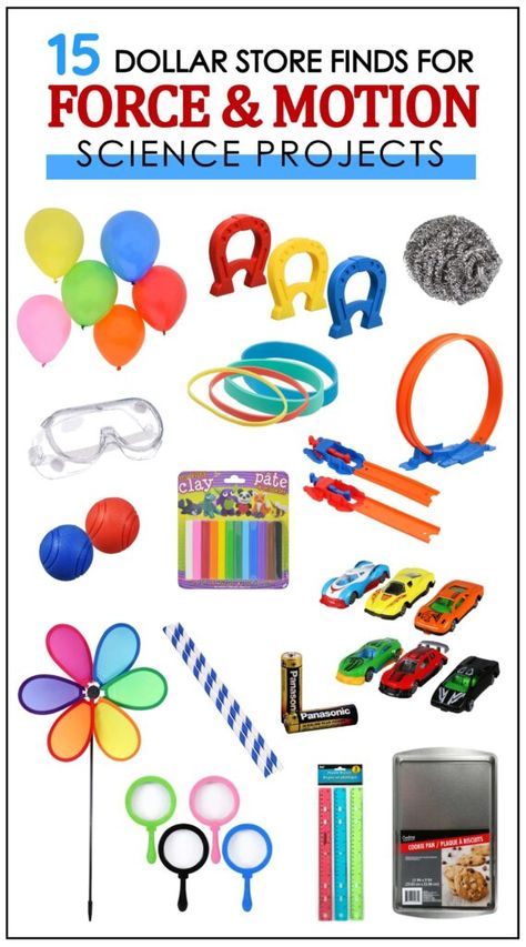 Force And Motion Activities, Third Grade Science Activities, Science Materials, Force Activities, Forces And Motion, Motion Activities, Dollar Store Finds, Science Kids, Top Teacher