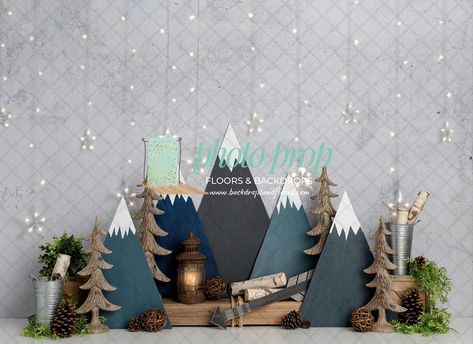 Starry Mountain Tops Photography Backdrop Snow Capped - Etsy Photo Bb, Lumberjack Birthday, Bear Cake, Bear With Me, Paper Backdrop, Foto Baby, Foto Tips, 1st Year, The Mountains Are Calling