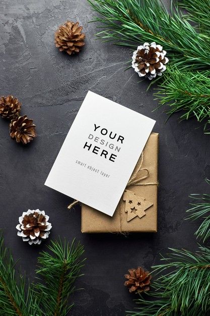 Christmas Tree Mockup, Gift Card Photography, Christmas Brochure, Chrismas Cards, Christmas Advertising, Greeting Card Mockup, Christmas Instagram, Christmas Mockup, Merry Christmas Photos