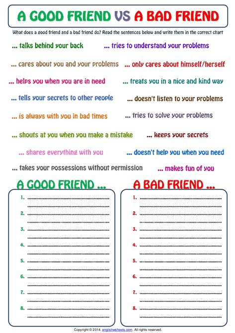 Friends Worksheet, Group Therapy Activities, Friendship Skills, Counseling Worksheets, Social Emotional Activities, Mental Health Activities, Social Skills Groups, About Friends, Social Skills Activities