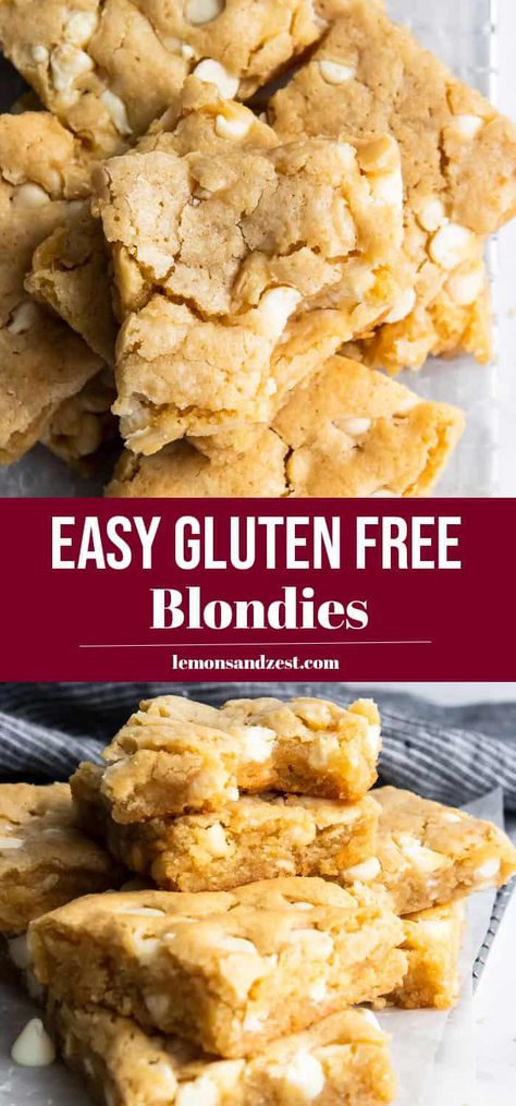 Keto White Chocolate Chip Recipes, Gluten Free Blondies, Gluten Free Bars, Gluten Free Banana Bread, Blondies Recipe, Slow Cooker Desserts, Gluten Free Banana, Gluten Free Desserts Recipes, Classic Bar