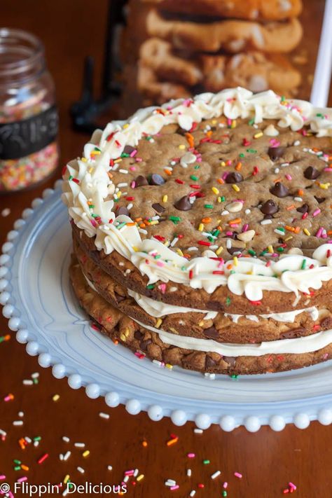 Gluten Free Cookie Cake, Gluten Free Cookie, Dessert To Make, Cookie Cake Recipe, Gluten Free Sweet, Birthday Desserts, Gluten Free Cake, Gf Desserts, Gluten Free Sweets