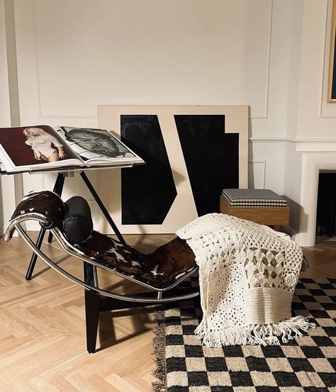 Cowhide Chair, Checkered Rug, Our Place, Architecture And Design, Saint Louis, Beautiful Patterns, My Dream Home, Home Decor Items, Crochet Stitches