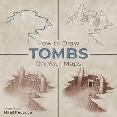 How To Draw Ruins On A Map, Adventure Map Illustration, Dnd Map Drawing, Things To Add To Your Fantasy Map, Fantasy Map Dragon, Fantasy Map Making Drawing Tutorials, Fantasy World Map Ideas, Fantasy Map Making Ideas, How To Draw A Fantasy Map