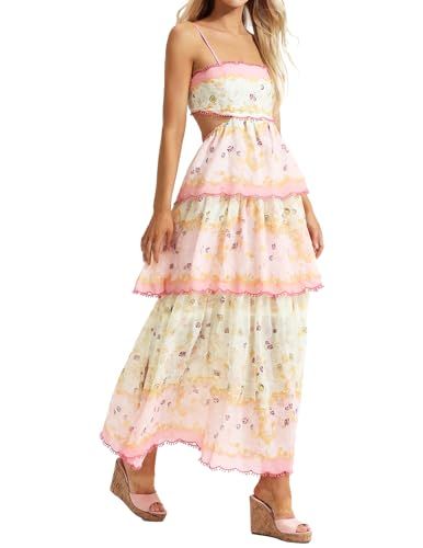 Zimmerman Dress, Birthday Dress Women, Y2k Dresses, Tea Party Dress, Floral Slip Dress, Garden Party Dress, Floral Cami, Backless Maxi Dresses, Ruffle Hem Dress