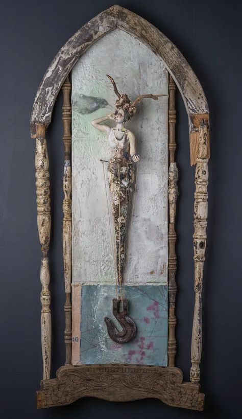 Current Works | Mysite Wall Shrines, Assemblage Art Sculpture, Assemblage Art Collage, Assemblage Art Mixed Media, Shrines Box, Box Assemblage, Shrines Art, Assemblage Sculpture, Personal Altar