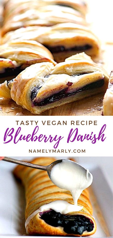 Vegan Blueberry Puff Pastry, Vegan Breakfast Dessert, Vegan Breakfast Pastry, Vegan Pastries Desserts, Vegan Puff Pastry Recipes Desserts, Vegan Danish Pastry, Vegan Breakfast Pastries, Vegan Pastries Recipes, Vegan Puff Pastry Dessert