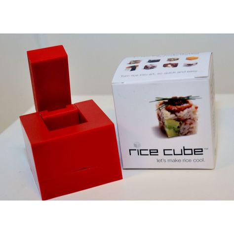 Rice Cube - Cube almost any food. From Sushi to dessert. Makes square morsels for desserts, bite sized cubes of rice, sweet potato, and anything else you desire. Great for entertaining this holiday season and so easy, even kids can do it.  www.Lambertpaint.com Cube Sushi, Rice Sweet Potato, Sushi Maker, Sushi Rice, Bite Size, Kitchen Gadgets, Sweet Potato, Takeout Container, Potato