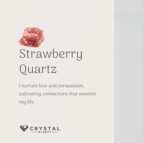 Strawberry Quartz Meaning, Uses, and Benefits - Metaphysical Strawberry Quartz Crystal Meaning, Strawberry Quartz Meaning, Feeling Unmotivated, Quartz Meaning, Creative Visualization, Vibrational Energy, Pretty Rocks, Power Crystals, Change Of Heart